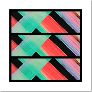 Painted Abstract Stripes Posters and Art